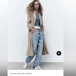 Zara BELTED LONGLINE TOPCOAT 0/7645/696/706/S